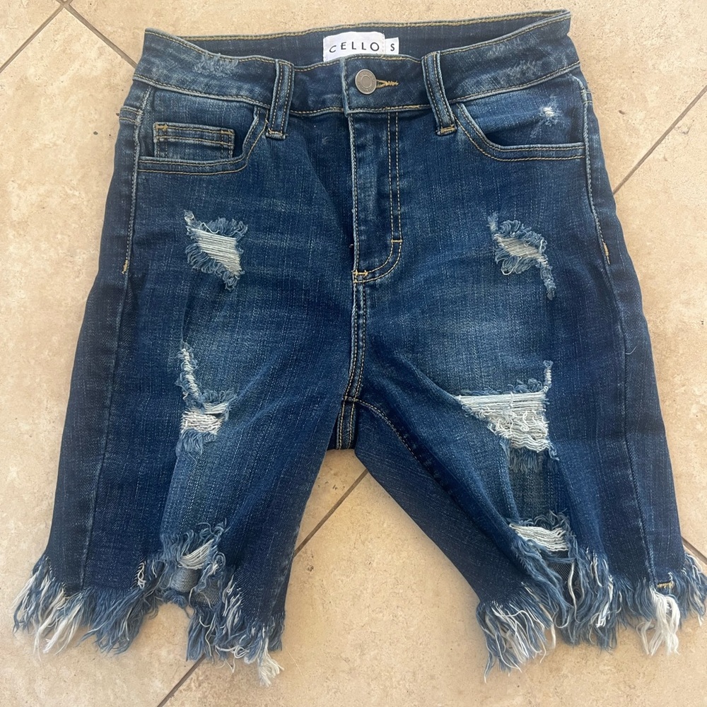 Cello Distressed Denim Shorts